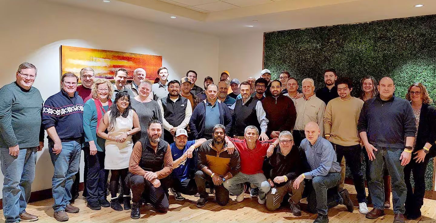 The Wes-Tech team poses together for a group picture.